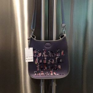 Ahdorned neoprene crossbody bag
